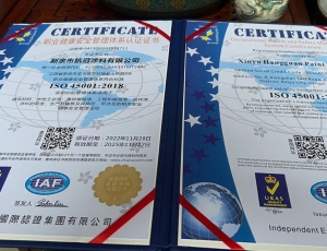 南昌职业健康安全管理体系认证证书